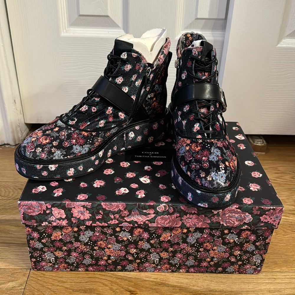 Coach x Tabitha Simmons Velvet Booties